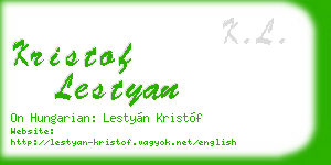 kristof lestyan business card