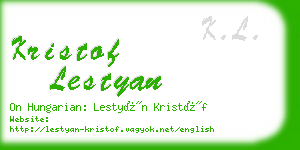 kristof lestyan business card